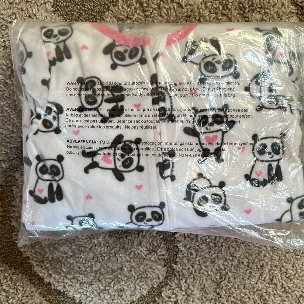 Absorba set of 2 girls size 5T foot pajamas NWT zip front - Picture 2 of 7